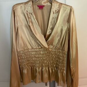 Beautiful Gold Blouse Sunny Leigh size Large